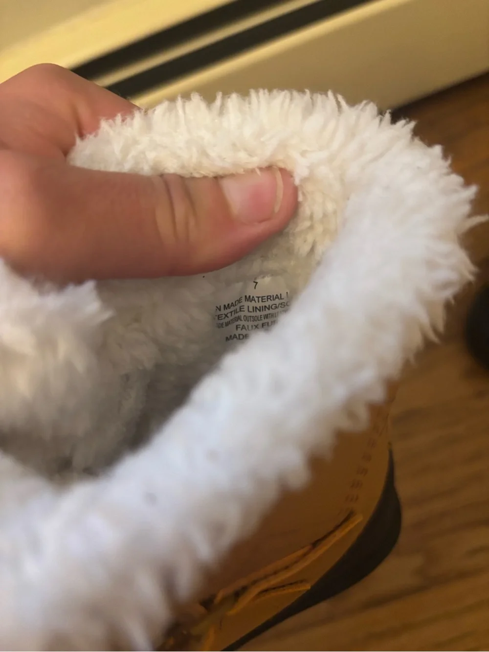 Cat & Jack Kids Brown and Black Winter Snow Boots with White Faux Fur